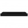 Estante de pared flotante con cajón negro 80x25x8 cm 4