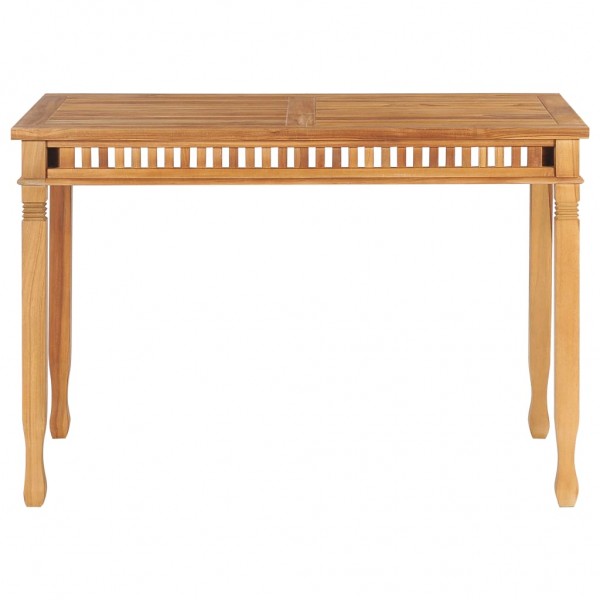 Mesa de comedor de jardín madera maciza de teca 120x65x80 cm M 3