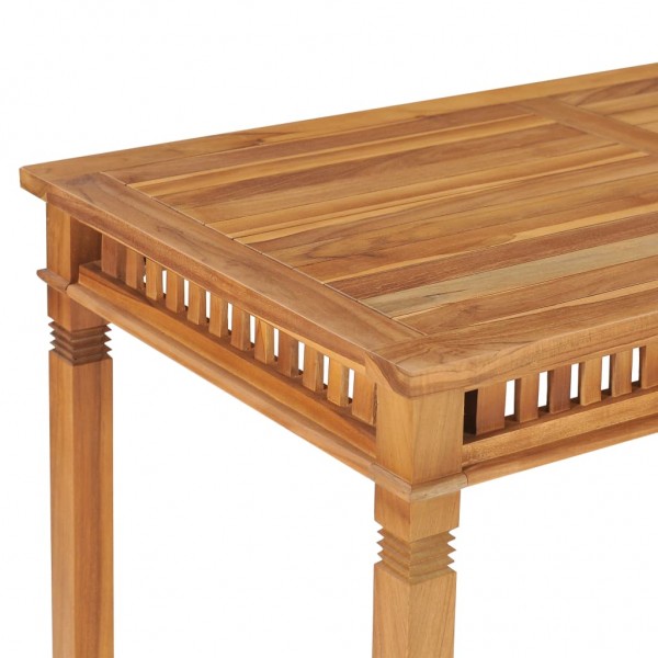 Mesa de comedor de jardín madera maciza de teca 120x65x80 cm M 5