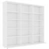 Armario para CDs madera contrachapada blanco 102x23x89.5 cm 2