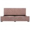 Estrutura de cama 180x200 cm veludo rosa 4