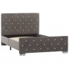 Estructura de cama de terciopelo gris 100x200 cm 3