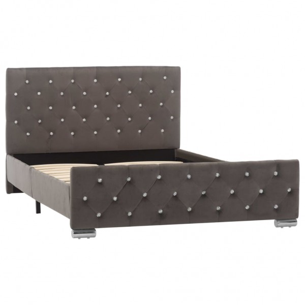 Estructura de cama de tela gris 120x200 cm M 3