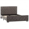 Estructura de cama de tela gris 120x200 cm 3