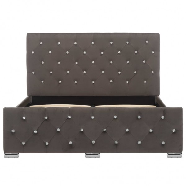 Estructura de cama de tela gris 120x200 cm M 4