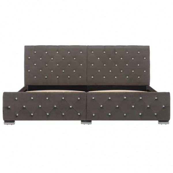 Estructura de cama de terciopelo gris 180x200 cm M 4