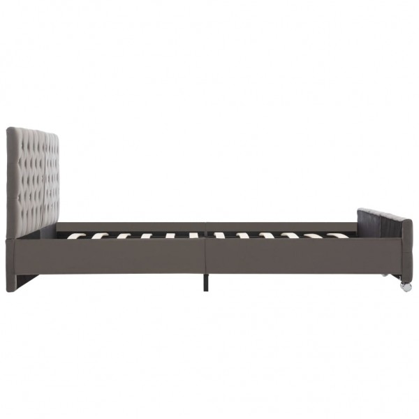 Estructura de cama de terciopelo gris 180x200 cm M 5