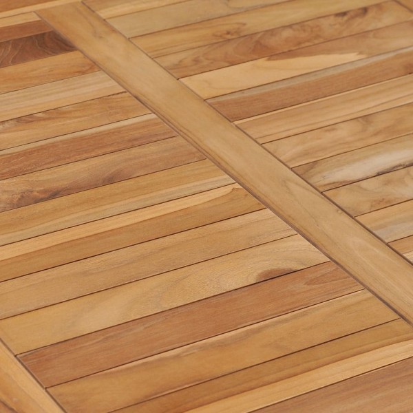 Mesa de comedor de jardín madera maciza de teca 80x80x80 cm M 2