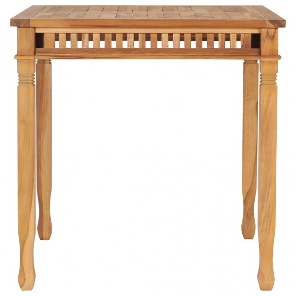 Mesa de comedor de jardín madera maciza de teca 80x80x80 cm M 3