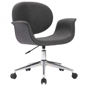 Silla de oficina giratoria de tela gris H