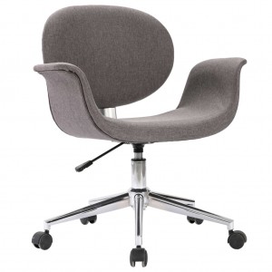 Silla de oficina giratoria de tela gris H