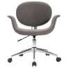 Silla de oficina giratoria de tela gris 3