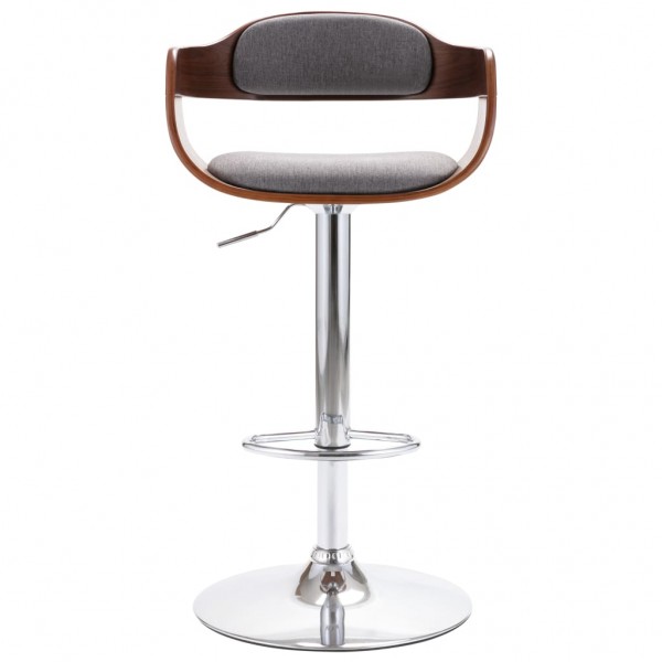 Taburete de cocina madera contrachapada y tela gris M 3
