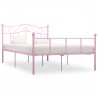 Estrutura de cama 120x200 cm metal rosa 1