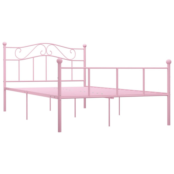 Estrutura de cama 140x200 cm metal rosa M 2