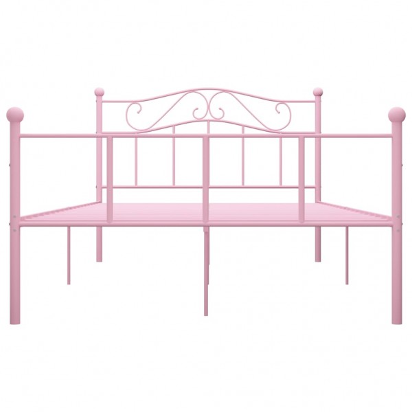 Estrutura de cama 140x200 cm metal rosa M 3