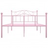 Estrutura de cama 140x200 cm metal rosa 3