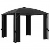 Gazebo com cortinas 300x300x265 cm antracite 5