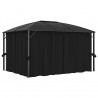 Gazebo com cortinas 400x300x265 cm antracite 1