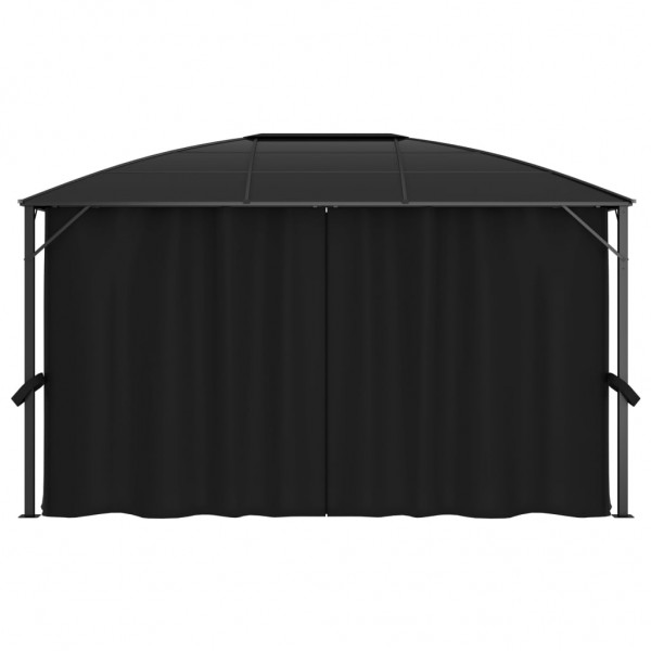 Gazebo com cortinas 400x300x265 cm antracite M 3