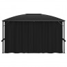 Gazebo com cortinas 400x300x265 cm antracite 3
