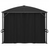 Gazebo com cortinas 400x300x265 cm antracite 4