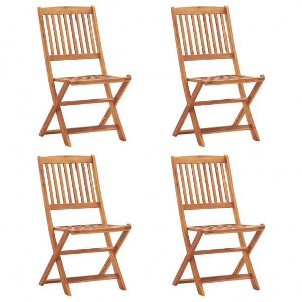 Sillas plegables de jardín 4 unidades madera maciza de acacia D