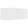 Mueble para TV madera contrachapada blanco 80x30x30 cm 1