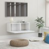 Mueble para TV madera contrachapada blanco 80x30x30 cm 5