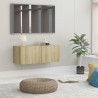 Mueble para TV madera contrachapada color roble 80x30x30 cm 1