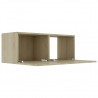 Mueble para TV madera contrachapada color roble 80x30x30 cm 5