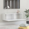 Mueble para TV pared madera contrachapada blanco 100x30x30 cm 5