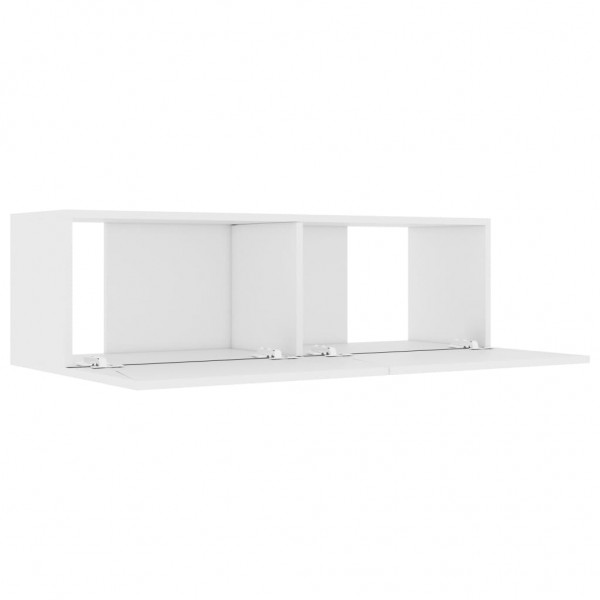 Mueble para TV pared madera contrachapada blanco 100x30x30 cm M 3