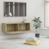 Mueble para TV madera contrachapada color roble 100x30x30 cm 4