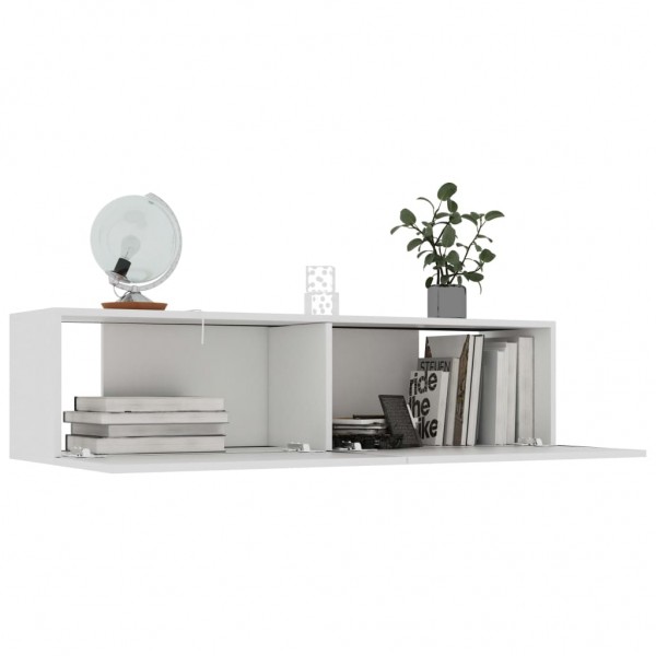 Móvel de TV 120x30x30 cm contraplacado branco M 3