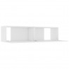 Mueble para TV de aglomerado blanco 120x30x30 cm 5