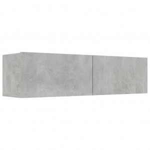 Mueble para TV madera contrachapada gris hormigón 120x30x30 cm H
