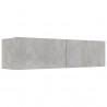 Mueble para TV madera contrachapada gris hormigón 120x30x30 cm 2