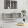 Mueble para TV madera contrachapada gris hormigón 120x30x30 cm 4
