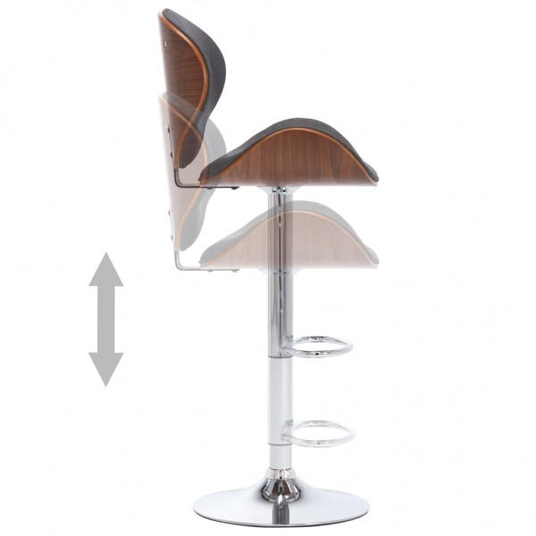 Taburete de cocina tela gris M 5