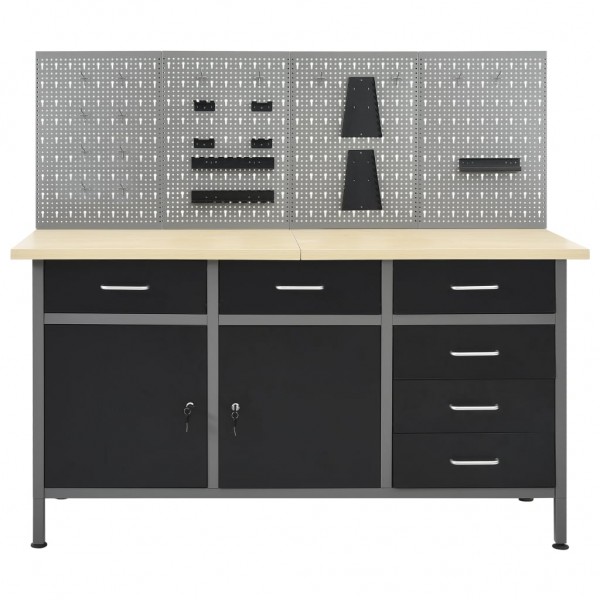 Bancada de trabalho com quatro painéis de parede M 3