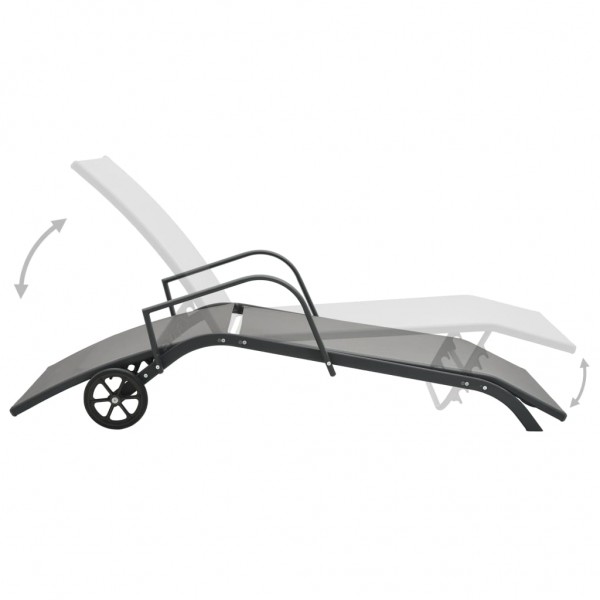 Tumbona de jardín de acero y textilene M 4