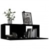 Mueble para TV madera contrachapada negro 80x30x30 cm 3