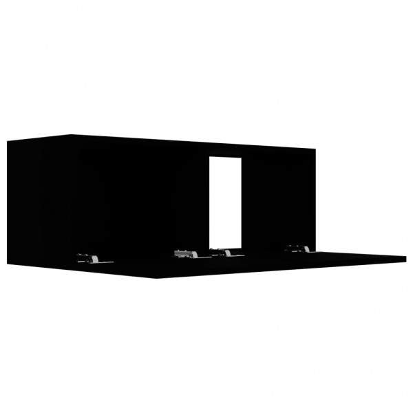 Mueble para TV madera contrachapada negro 80x30x30 cm M 5