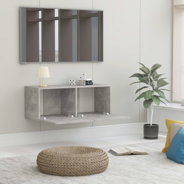 Móvel de TV 80x30x30 cm derivados de madeira cinzento cimento M 4