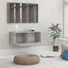 Mueble para TV madera contrachapada gris hormigón 80x30x30 cm 4