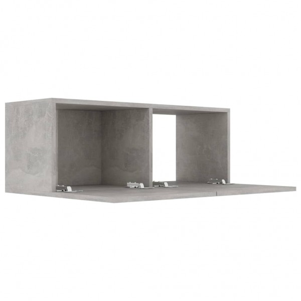 Mueble para TV madera contrachapada gris hormigón 80x30x30 cm M 5