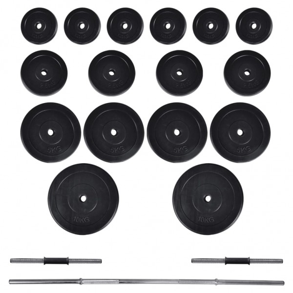 Conjunto Barra com 2 haltere 60.5 Kg M 4