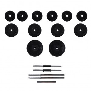 Conjunto de barras e halteres 30.5 kg H