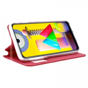 Fundação COOL Capa de Flip para Samsung M315 Galaxy M31 Liso vermelho H